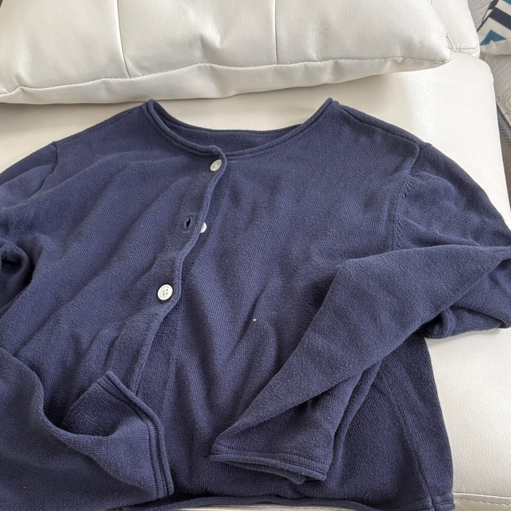 Max and co kids Navy Button-Front Sweater